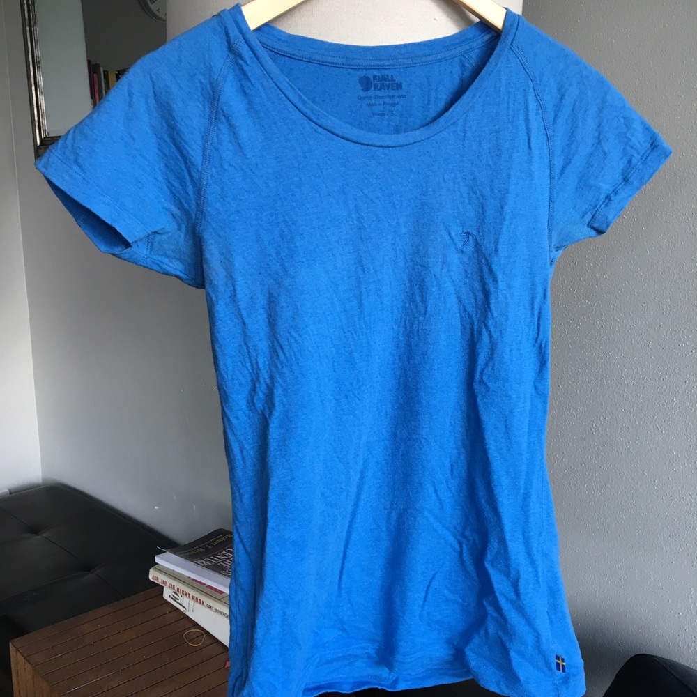 Blue Moisture-Wicking Wool T-shirt